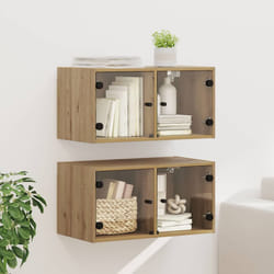 Cabinets Muraux 2 Pcs Chêne Artisanal 68 X 37 X 35 Cm Vidaxl