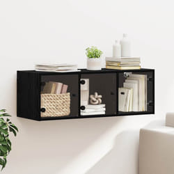 Meuble Mural Chêne Noir 102 X 37 X 35 Cm Bois D'Ingénierie Vidaxl