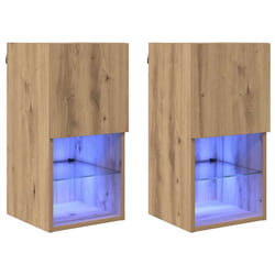Meubles Tv Muraux 2 Pcs Chêne Artisanal 30,5 X 30 X 60 Cm Vidaxl