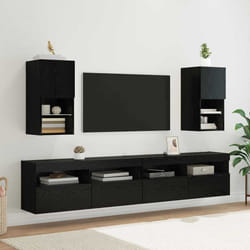 Meubles Tv Muraux 2 Pcs Chêne Noir 30,5 X 30 X 60 Cm Vidaxl