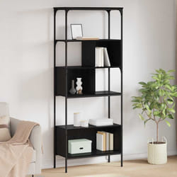 Bibliothèque Chêne Noir 76 X 33 X 188,5 Cm Bois D'Ingénierie Vidaxl