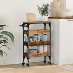 Chariot De Cuisine Bois Ancien 53 X 20 X 76 Cm Vidaxl