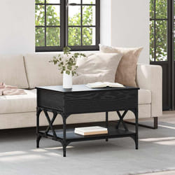 Table Basse Chêne Noir 70x50x50cm Bois D'Ingénierie Vidaxl