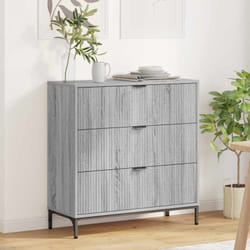 Buffet Sonoma Gris 79,5 X 33 X 82 Cm Bois D'Ingénierie Vidaxl