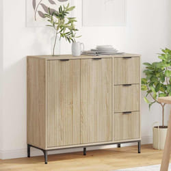 Buffet Chêne Sonoma 89,5 X 33 X 82 Cm Bois D'Ingénierie Vidaxl