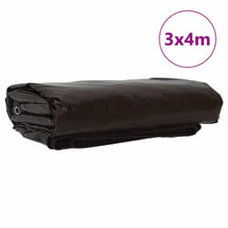 Bâche 650g / M² Marron 3 X 4 M Toile Avec Revêtement En Pvc Vidaxl