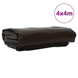 Bâche 650g / M² Marron 4 X 4 M Toile Avec Revêtement En Pvc Vidaxl