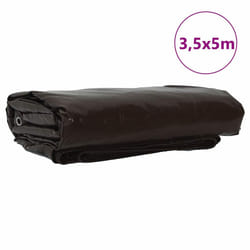 Bâche 650g / M² Marron 3,5 X 5 M Toile Avec Revêtement En Pvc Vidaxl