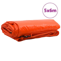 Bâche 650g / M² Orange 5 X 6 M Toile Avec Revêtement En Pvc Vidaxl