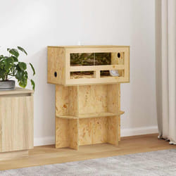 Base De Terrarium Avec Étagère Marron 60 X 30 X 50 Cm Osb Vidaxl