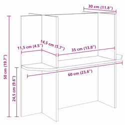 Base De Terrarium Avec Étagère Marron 60 X 30 X 50 Cm Osb Vidaxl - Vue supplémentaire 2