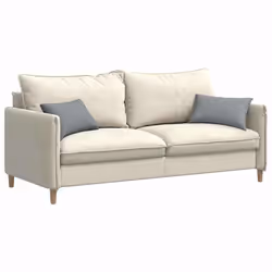 Coussins De Canapé 2 Pcs Gris Clair 50 X 30 Cm Tissu Vidaxl - Vue supplémentaire 2