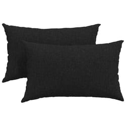 Coussins De Canapé 2 Pcs Noir 50 X 30 Cm Tissu Vidaxl