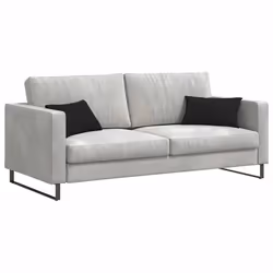 Coussins De Canapé 2 Pcs Noir 50 X 30 Cm Tissu Vidaxl - Vue supplémentaire 2