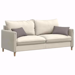 Coussins De Canapé 2 Pcs Taupe 50 X 30 Cm Tissu Vidaxl - Vue supplémentaire 2