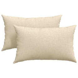 Coussins De Canapé 2 Pcs Crème 50 X 30 Cm Tissu Vidaxl