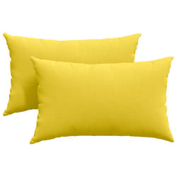 Coussins De Canapé 2 Pcs Jaune Clair 50 X 30 Cm Tissu Vidaxl