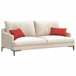 Coussins De Canapé 2 Pcs Rouge 50 X 30 Cm Tissu Vidaxl - Vue supplémentaire 2
