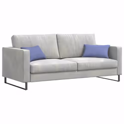 Coussins De Canapé 2 Pcs Bleu Denim 50 X 30 Cm Tissu Vidaxl - Vue supplémentaire 2