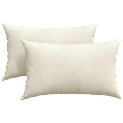 Coussins De Canapé 2 Pcs Crème 50 X 30 Cm Vidaxl