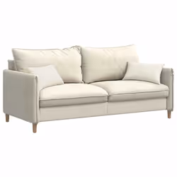 Coussins De Canapé 2 Pcs Crème 50 X 30 Cm Vidaxl - Vue supplémentaire 2