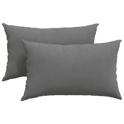 Coussins De Canapé 2 Pcs Gris Foncé 50 X 30 Cm Tissu Vidaxl
