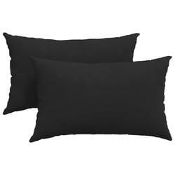 Coussins De Canapé 2 Pcs Noir 50 X 30 Cm Tissu Vidaxl