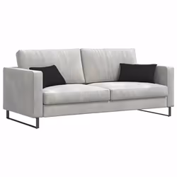 Coussins De Canapé 2 Pcs Noir 50 X 30 Cm Tissu Vidaxl - Vue supplémentaire 2