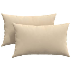 Coussins De Canapé 2 Pcs Crème 50 X 30 Cm Tissu Vidaxl