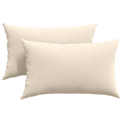 Coussins De Canapé 2 Pcs Beige 50 X 30 Cm Tissu Vidaxl