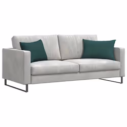 Coussins De Canapé 2 Pcs Vert Foncé 60 X 40 Cm Tissu Vidaxl - Vue supplémentaire 2