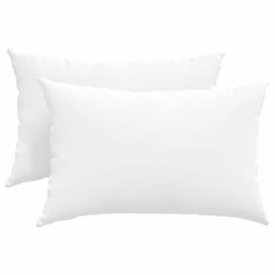 Coussins De Canapé 2 Pcs Blanc 60 X 40 Cm Tissu Vidaxl