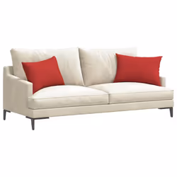 Coussins De Canapé 2 Pcs Rouge 60 X 40 Cm Tissu Vidaxl - Vue supplémentaire 2