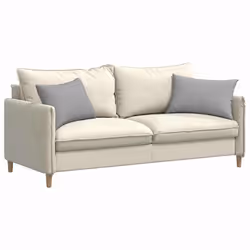 Coussins De Canapé 2 Pcs Gris Nuage 60 X 40 Cm Tissu Vidaxl - Vue supplémentaire 2