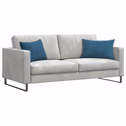 Coussins De Canapé 2 Pcs Bleu 60 X 40 Cm Vidaxl - Vue supplémentaire 2