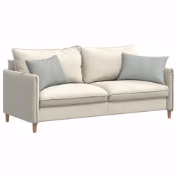 Coussins De Canapé 2 Pcs Gris Clair 60 X 40 Cm Vidaxl - Vue supplémentaire 2