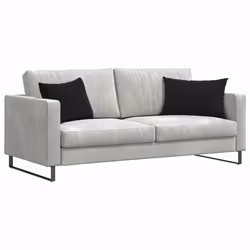 Coussins De Canapé 2 Pcs Noir 60 X 40 Cm Vidaxl - Vue supplémentaire 2