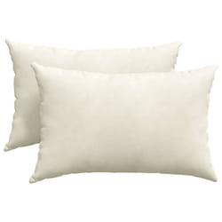 Coussins De Canapé 2 Pcs Crème 60 X 40 Cm Vidaxl