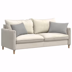 Coussins De Canapé 2 Pcs Gris Clair 60 X 40 Cm Tissu Vidaxl - Vue supplémentaire 2