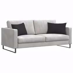 Coussins De Canapé 2 Pcs Noir 60 X 40 Cm Tissu Vidaxl - Vue supplémentaire 2