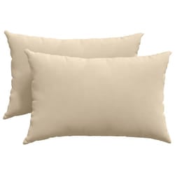 Coussins De Canapé 2 Pcs Crème 60 X 40 Cm Tissu Vidaxl