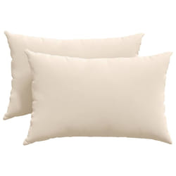 Coussins De Canapé 2 Pcs Beige 60 X 40 Cm Tissu Vidaxl