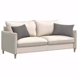 Coussins De Canapé 2 Pcs Gris Clair 60 X 40 Cm Vidaxl - Vue supplémentaire 2