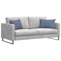 Coussins De Canapé 2 Pcs Bleu 60 X 40 Cm Vidaxl - Vue supplémentaire 2