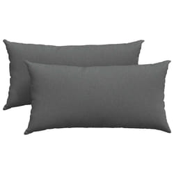 Coussins De Canapé 2 Pcs Gris Foncé 80 X 40 Cm Tissu Vidaxl