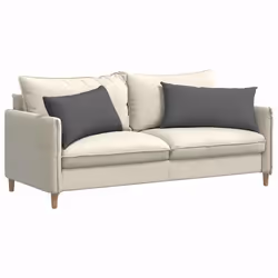 Coussins De Canapé 2 Pcs Gris Foncé 80 X 40 Cm Tissu Vidaxl - Vue supplémentaire 2
