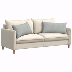 Coussins De Canapé 2 Pcs Gris Clair 80 X 40 Cm Vidaxl - Vue supplémentaire 2