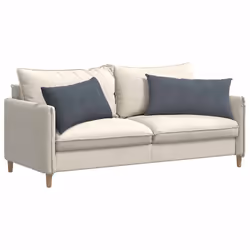 Coussins De Canapé 2 Pcs Gris Foncé 80 X 40 Cm Vidaxl - Vue supplémentaire 2