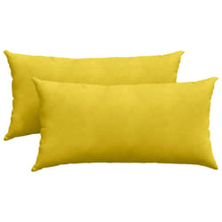Coussins De Canapé 2 Pcs Jaune 80 X 40 Cm Vidaxl