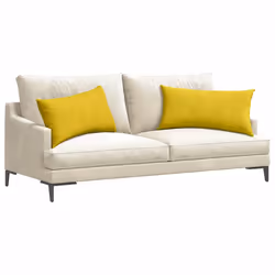 Coussins De Canapé 2 Pcs Jaune 80 X 40 Cm Vidaxl - Vue supplémentaire 2